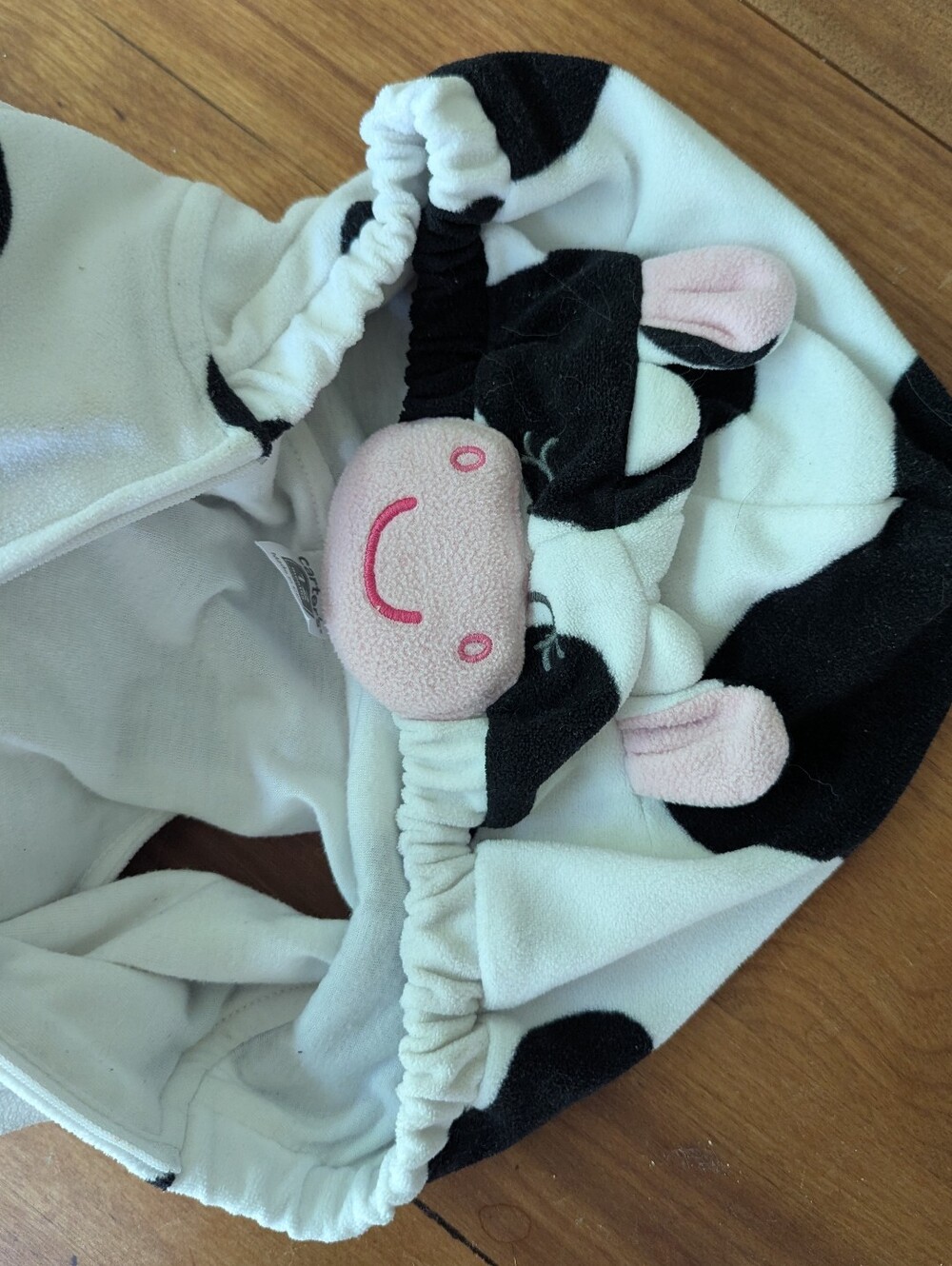 🎃🐄🐮👻Carter's Cow Soft Plush Costume - Black & White 12mo